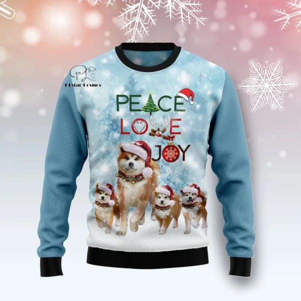 Christmas Ugly Knitted Sweater Xmas Santa Claus Animal Colorful Tattoo Retro Unisex 3DPrint Funny Harajuku Casual Long Sleeves D - Image 4