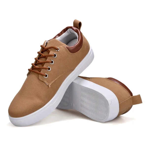 Brand Breathable Male Canvas Sneakers for Men Big Size 46 47 48 Cozy Man Walk Flat Trainers White Black Gray Blue Red Sneakers - Image 3