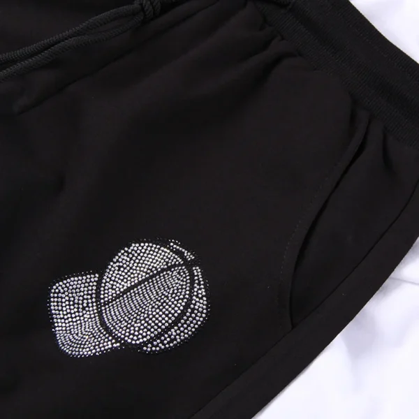 Winter fashion 2022 loose Women Sweatpants Casual Warm Fleece Harem Pants Drawstring Elastic waist hot diamonds Black Trousers - Image 5