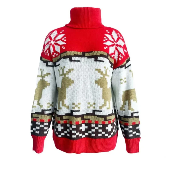 Elk Snowflake Sweaters Women Festive Winter Sweater Christmas Sweater Elastic Knitted Pullovers Top jersey mujer свитер женский - Image 2