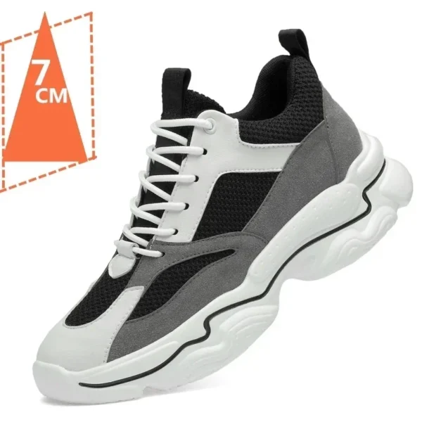 2024 Men Sneakers Heightening Shoes Elevator Increase s Insoles 7-8CM Height Increasing designer tenis para hombre Breathable - Image 5