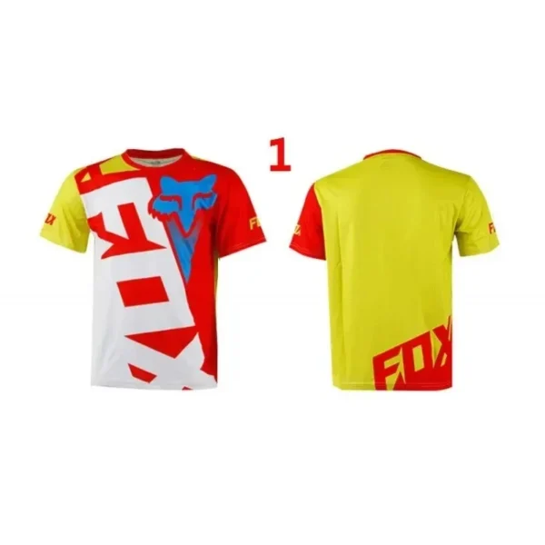 Summer New Fox T-shirt Men's Crew Neck Short Sleeve Racing 3DT Shirt Digital Print Street Harajuku Casual Text Short Sleeve - Image 3