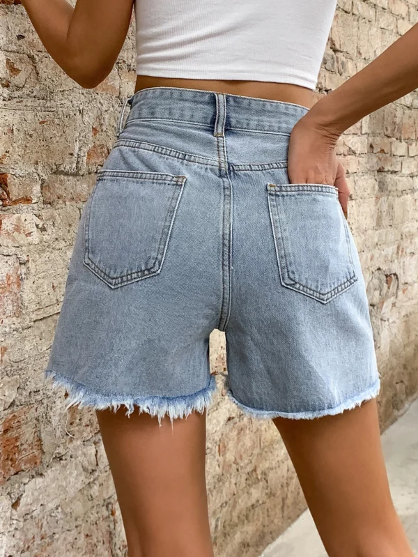 Jean Shorts Women Trendy High Waisted Denim Shorts Summer Casual Mom Cut Off Jeans Shorts - Image 6