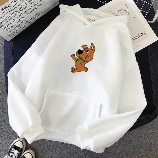 Kawaii Cartoon Dog Print Hooded Plus Size Sweatshirt Women Hoodies Harajuku Long Sleeve Female Pullover Casual Clothes Tops - Image 3