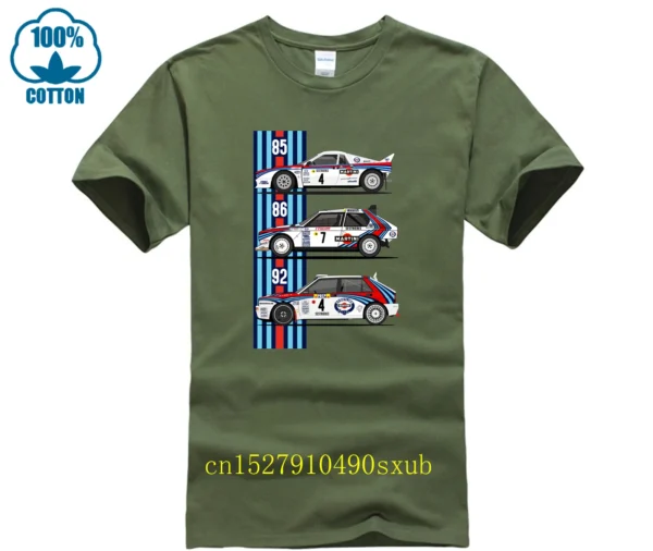 Cotton Tshirt Men Crew Neck Tops Williams Martini Racing New Men's Shirt Short Sleeves Summer Bigger Size Homme Black T-shirt - Image 2