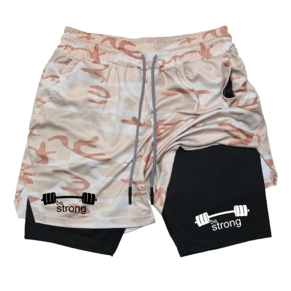 Men Running Shorts 2 In 1 Double-deck Sport Shorts Sportswear Gym Fitness Short Pants Training Jogging Bottom Men's Clothing - Image 3