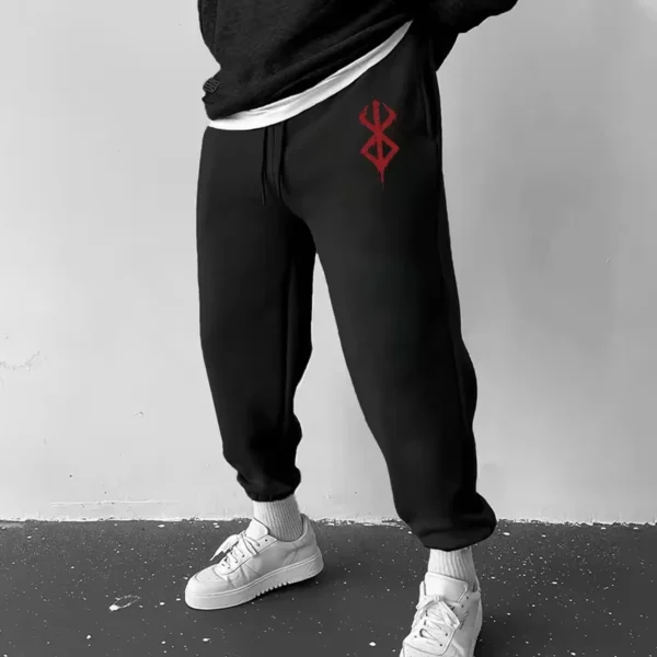 2025 Women Sweatpants Japanese Anime Berserk Print Fleece Joggers for Men Trousers Fitness Gym Running Pants Unisex Winter - Image 4