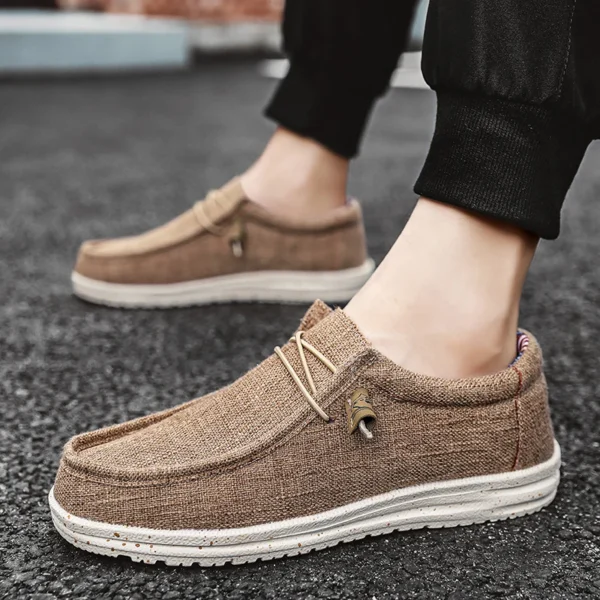 Men 2024 new leisure sports shoes spring summer breathable light outdoor canvas shoes large size men's shoes walking loafers - Image 6