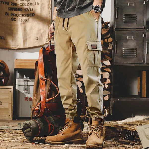 Men's Workwear Pants Spring & Autumn Fashionable Cuffed Trousers Casual And Joggers Pant Pants For Spring Summer Cargo Trousers - Image 3