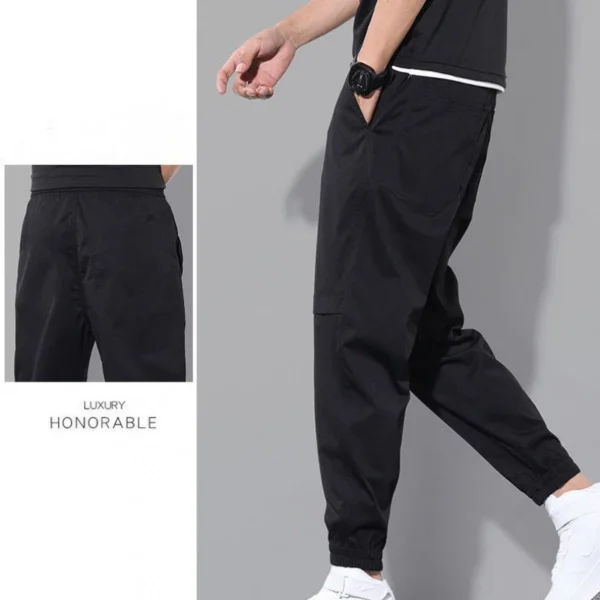 Men Cargo Pants Spring Autumn Casual Loose Elastic Outdoor Sports Trousers Male Slim Fit Casual Solid Jogging Sweatpants - Image 5