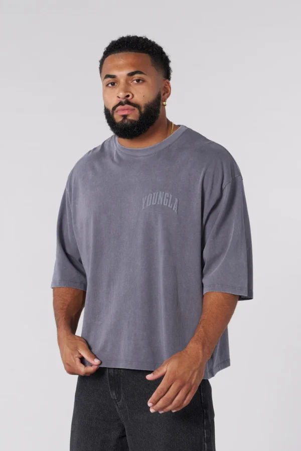 Men's summer oversized T-shirt foam print cotton skin-friendly short sleeve American sports fitness casual top - Image 6
