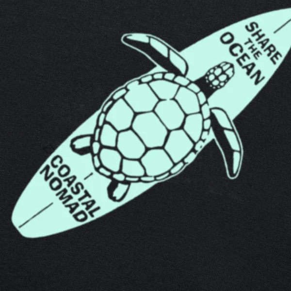 Funny Coastal Nomad T Shirt SUP Surf Paddle Board Surfing Ocean Sea Turtle Short Sleeve Birthday Gifts Summer Style T-shirt Men - Image 4