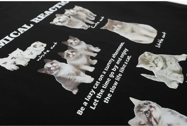 Harajuku Kawaii Y2k Top Women T-Shirt Oversized Cat Tees Korean Fashion Short Sleeve Streetwear Aesthetic Clothing Tops - Image 6