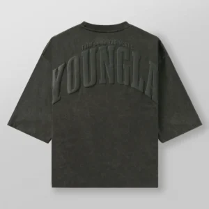 Men's summer oversized T-shirt foam print cotton skin-friendly short sleeve American sports fitness casual top