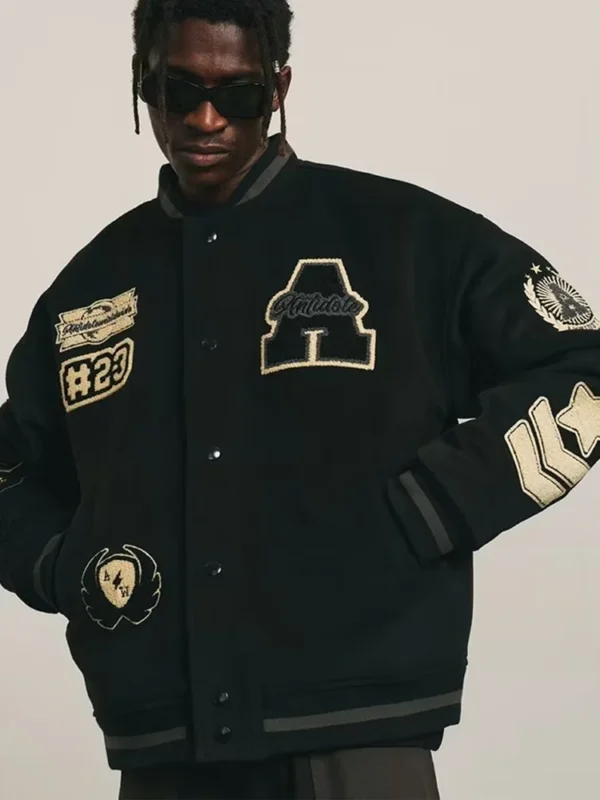 Y2k Street Letter Embroidery Bomber Jacket For Male Hip Pop Single Breasted Baseball Jacket 2024 Autumn Harajuku Unisex Coat - Image 3