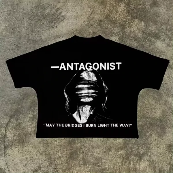 New Y2K Clothes Harajuku Casual Gothic Tops Pure Cotton T Shirt Hip Hop Retro Cartoon Oversized Graphic Print T Shirt Men Women - Image 6