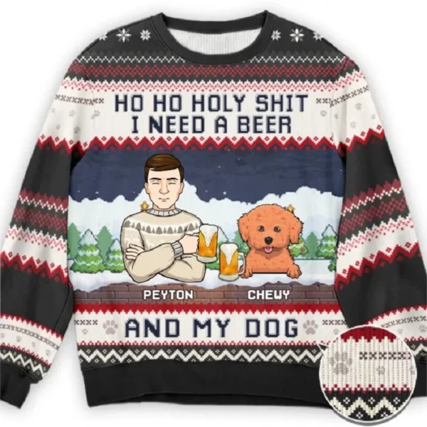 Men Women Ugly Christmas Sweaters Xmas Happy Knitting Casual Long Sleeve Jumpers 3D Print Party Crewneck Sweatshirt Plus Size - Image 6