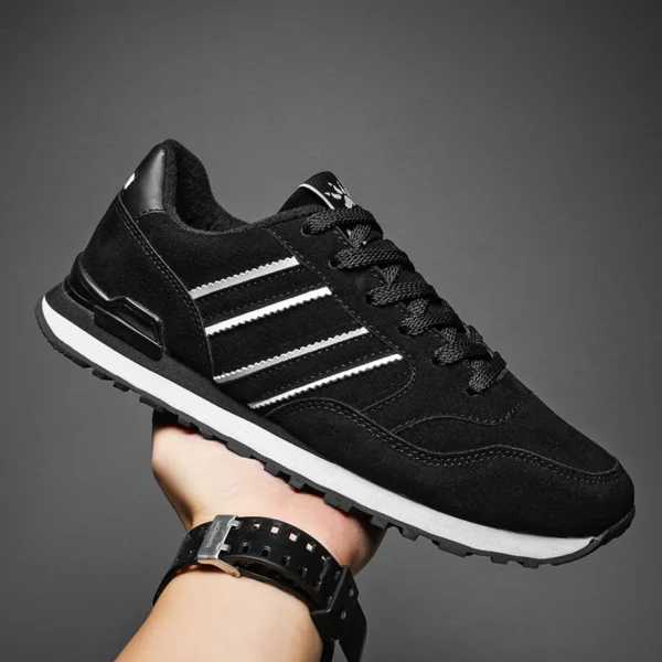 Men Chunky Sneakers Suede Men's Casual Shoes Stylish Trainers Jogging Shoes Non-slip Rubber Lace-up Male Sneakers Plus Size 45 - Image 2