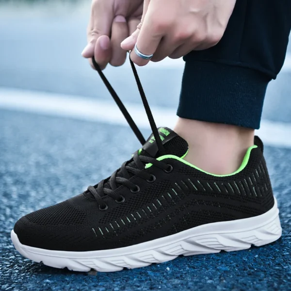 New Athletic Shoes for Men Shoes Sneakers Black Casual Men Mesh Sneakers Breathable Tennis Running Walking Gym Men Shoes - Image 5