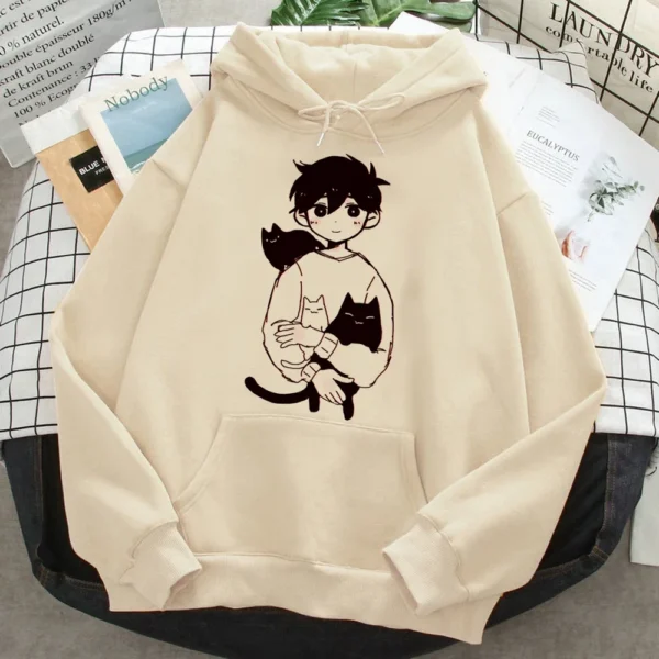 Omori hoodies women funny Winter sweat y2k graphic sweater women Kawaii tracksuit sweatshirt hoodie plus size - Image 4