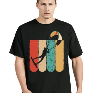 Kite Surfing T-shirt Vintage Retro Kite Surfer Tshirt Fashion Unisex Tops Cotton Tees New Summer Streetwear Casual T Shirt