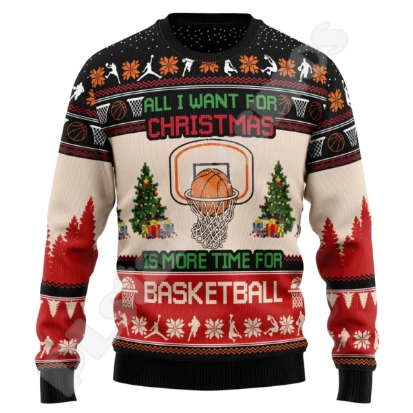 Christmas Knitted Sweater Graffiti Tattoo Retro Vintage Sweatshirts 3DPrint Unisex Pullover Harajuku Casual Funny Long Sleeve 14 - Image 5