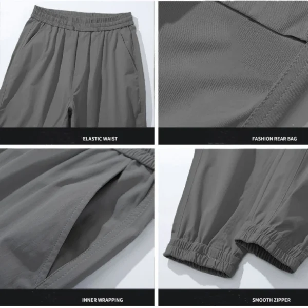 Men Cargo Pants Spring Autumn Casual Loose Elastic Outdoor Sports Trousers Male Slim Fit Casual Solid Jogging Sweatpants - Image 6