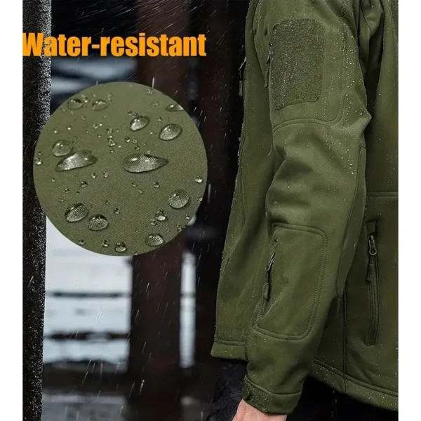 Outdoor Jackets Men Shark Skin Soft Shell Tactical Waterproof Windbreaker Jacket Mens Hooded Bomber Coats Hiking - Image 5