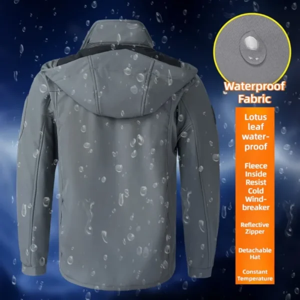 Men's Thicken Warm Jacket Autumn Winter Coats Outdoor Jackets Ski Climbing Windbreaker Waterproof Puffer Jacket Men - Image 2