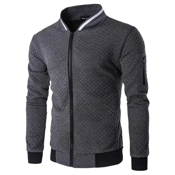 Men's Sweatshirts with Zipper Pockets Thin Solid Color Half Tracksuit Casual Outdoor Hooded Tracksuit Long Sleeves Jacket Coats - Image 4