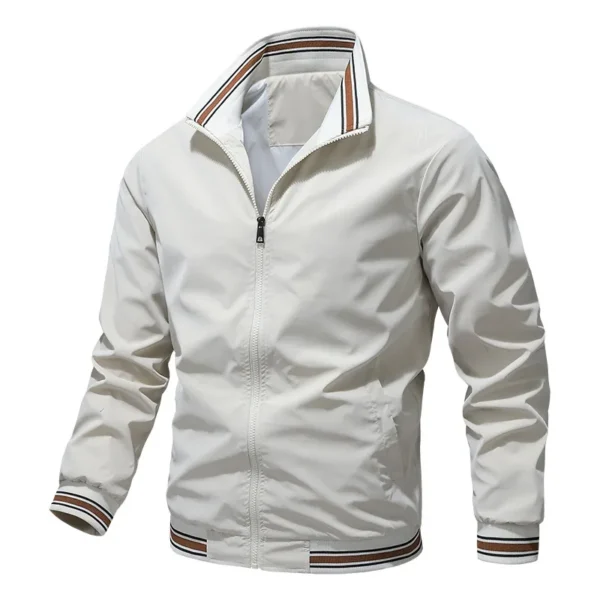 PLUS Size Men's Jacket Spring and Autumn Stand Collar Zipper Outdoor Sports Coat Oversized Tops Windbreaker Varsity Jacket for - Image 3