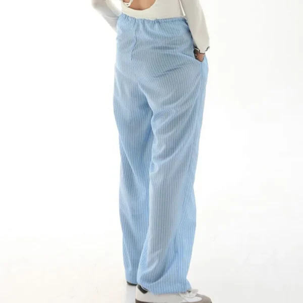 WPNAKS Women Loose Pants Spring Autumn Clothes y2k Stripe Drawstring Elastic Waist Trousers Casual Sweatpants Woman Clothing - Image 4