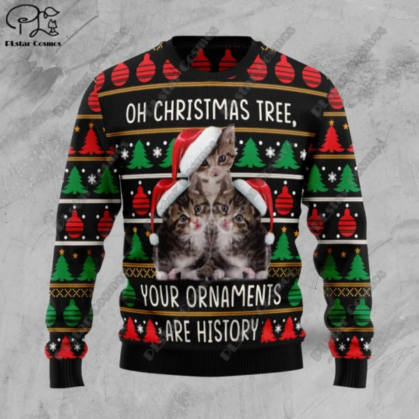 New 3D Printed Animal Custom Series Cute Christmas Pattern Ugly Sweater Street Casual Winter Sweatshirt S-11 - Image 5