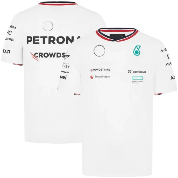 Summer Hot Selling Men's T-shirts 2024 New F1 Racing Short Sleeves, Petronas Team T-shirts Outdoor Sports Large Speed Drying Top - Image 2