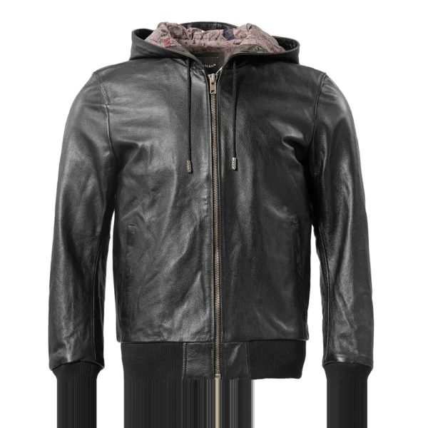 Men Leather Jacket Hooded Soft Natural Cowhide Genuine Leather Coat Hood Man Clothes Spring Autumn Clothing Free Shipping M618 - Image 4