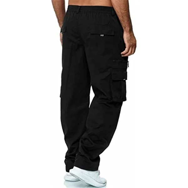 Picklion Men's Multi-Pocket Pants Outdoor Cargo Jogger Pant Work Hiking Tactical Loose Straight Trousers Sweatpants - Image 3