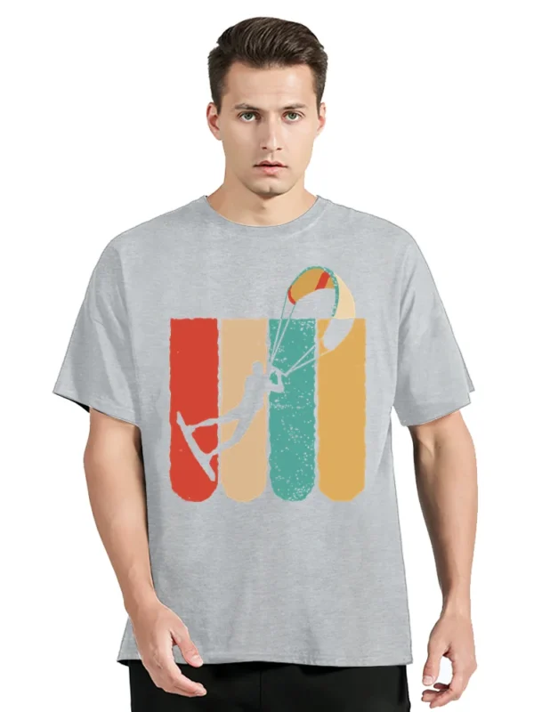 Kite Surfing T-shirt Vintage Retro Kite Surfer Tshirt Fashion Unisex Tops Cotton Tees New Summer Streetwear Casual T Shirt - Image 4