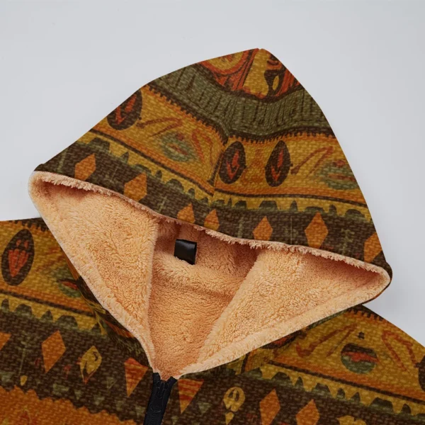 Warm and Comfortable Men's Winter Jacket with Zippered Pockets, Thick Wool Lined Coat for Cold Weather - Image 3