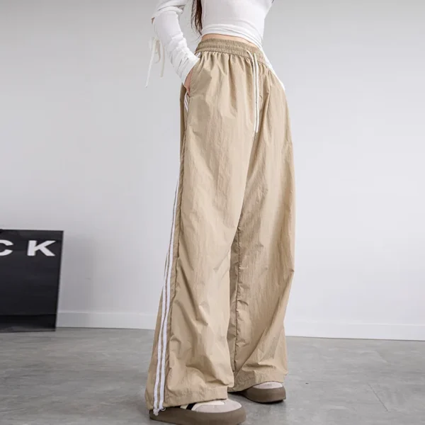 2024 New Women Spring Summer Loose Cargo Trousers Casual Wide Leg Sweatpant Street Hip Hop Sport Y2k Female Pants - Image 5