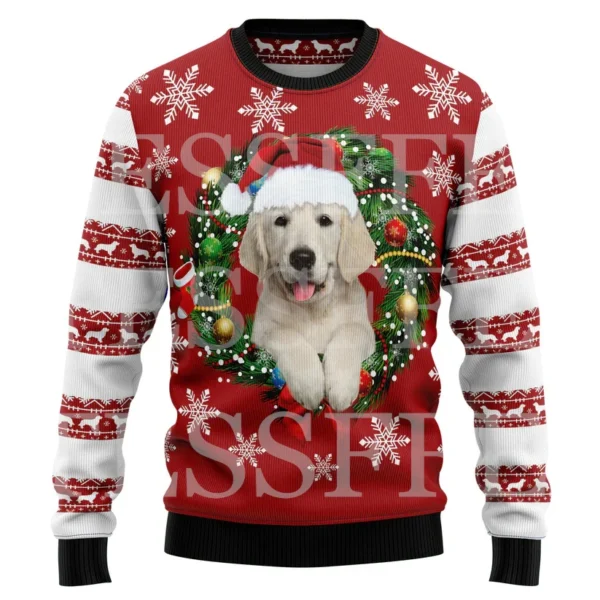 Halloween Dog Cat Bear Cotton Christmas Knitted Ugly Sweater Vintage Winter Pullover Retro Long Sleeve 3DPrint Casual Harajuku 2 - Image 5