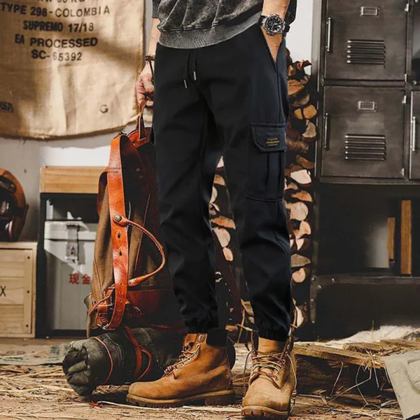 Men's Workwear Pants Spring & Autumn Fashionable Cuffed Trousers Casual And Joggers Pant Pants For Spring Summer Cargo Trousers - Image 5