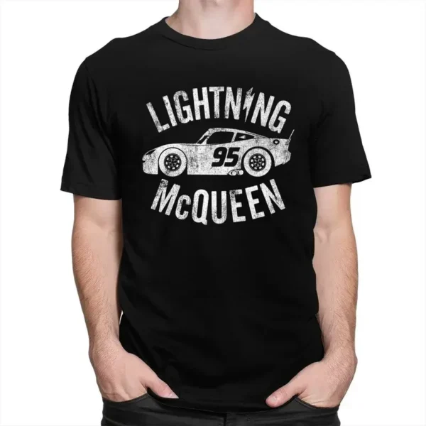 Men Lightning McQueen T shirts short sleepred cotton tshirt classic graphic speed racing car tee tops oversized clothing - Image 2