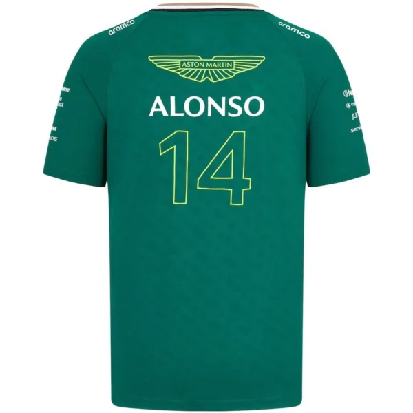 Formula1 Team Racing 2024 New Green Summer Men's Breathable T-Shirt Outdoor Sports Team Casual Short Sleeves T Shirt For Men - Image 6