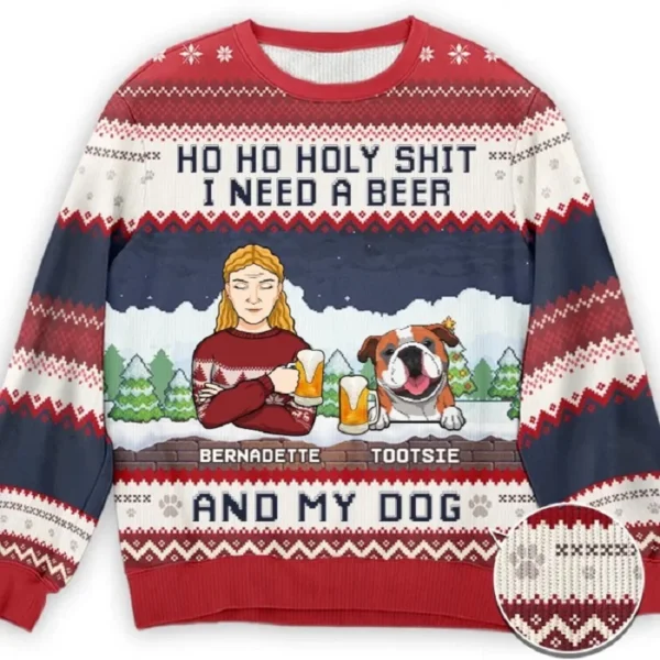 Men Women Ugly Christmas Sweaters Xmas Happy Knitting Casual Long Sleeve Jumpers 3D Print Party Crewneck Sweatshirt Plus Size - Image 5
