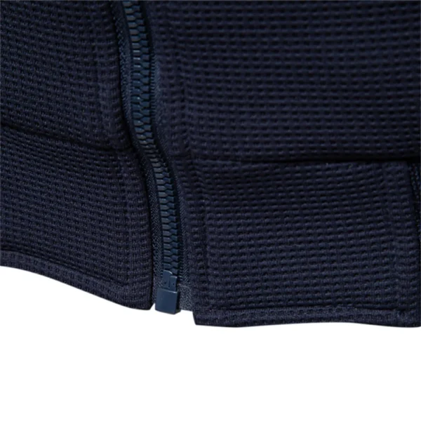 AIOPESON Mens Waffle Fleece Lined Bomber Jacket Autumn Winter Warm Casual Zipper Pocket Outwear Jackets and Coats for Men - Image 5