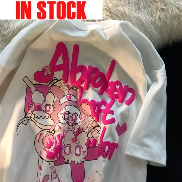 Kawaii Anime Women Tshirts Harajuku Graphic Tees Streetwear Top Fashion Short-sleeved Y2k Tops Oversize T-shirt - Image 2