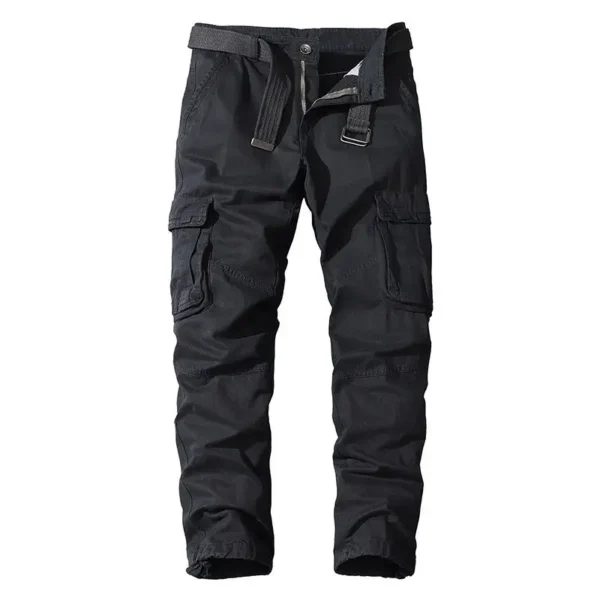 Men's Military Trousers Casual Cotton Solid Color Cargo Pants Men Outdoor Trekking Traveling Trousers Multi-Pockets Work Pants - Image 6