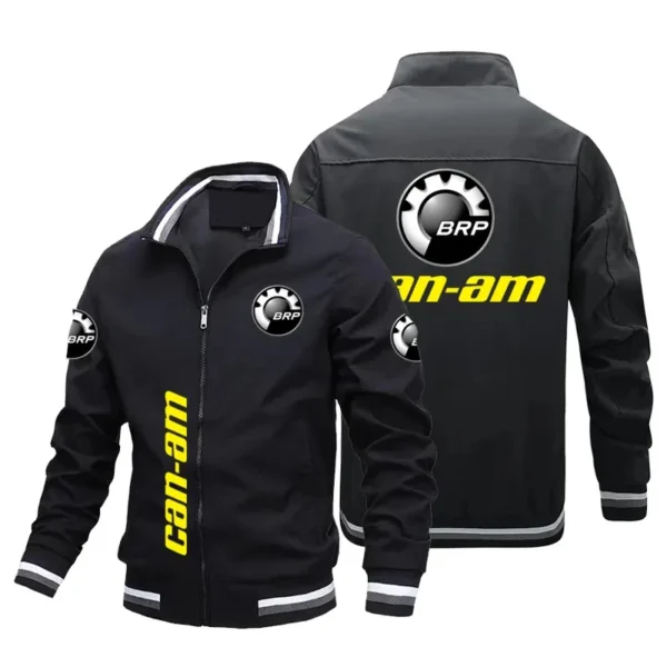 2024 New Fashion Trendy Men's Premium jacket, BRP CAN-AM, printed zippered baseball windproof motorcycle hip-hop - Image 5