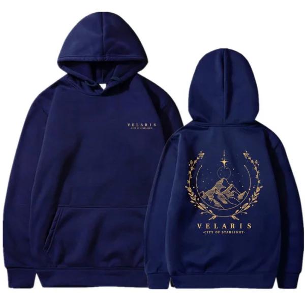 Velaris Print Women Men Hoodie Feyre's Tattoo ACOTAR Bookish Sweatshirt Graphic Hoodies Vintage Pullover Tops SJM Merch Clothing - Image 4