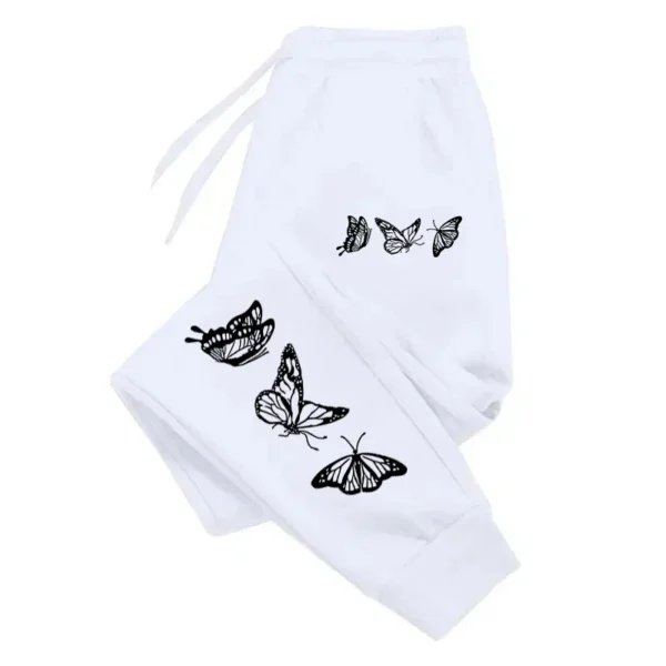 Womens Mens Couple Sweatpant Three Butterflies Printed Sportswear Warm Gym Baggy Pocket Drawstring Pants Jogger Sports Clothes - Image 6